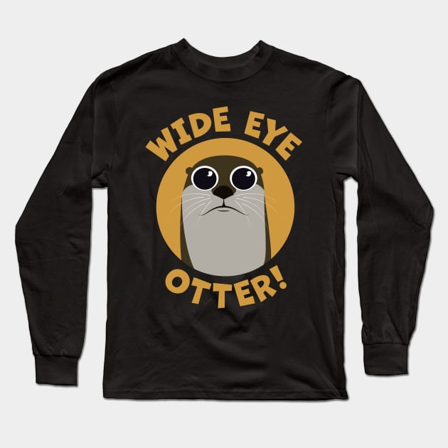 Wide Eye Otter! Long Sleeve T-Shirt by Phil Tessier